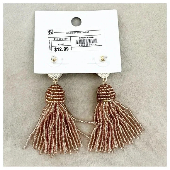 NWT Sugarfix by Baublebar Gold Beaded Drop Earrings 27 - Picture 2 of 2